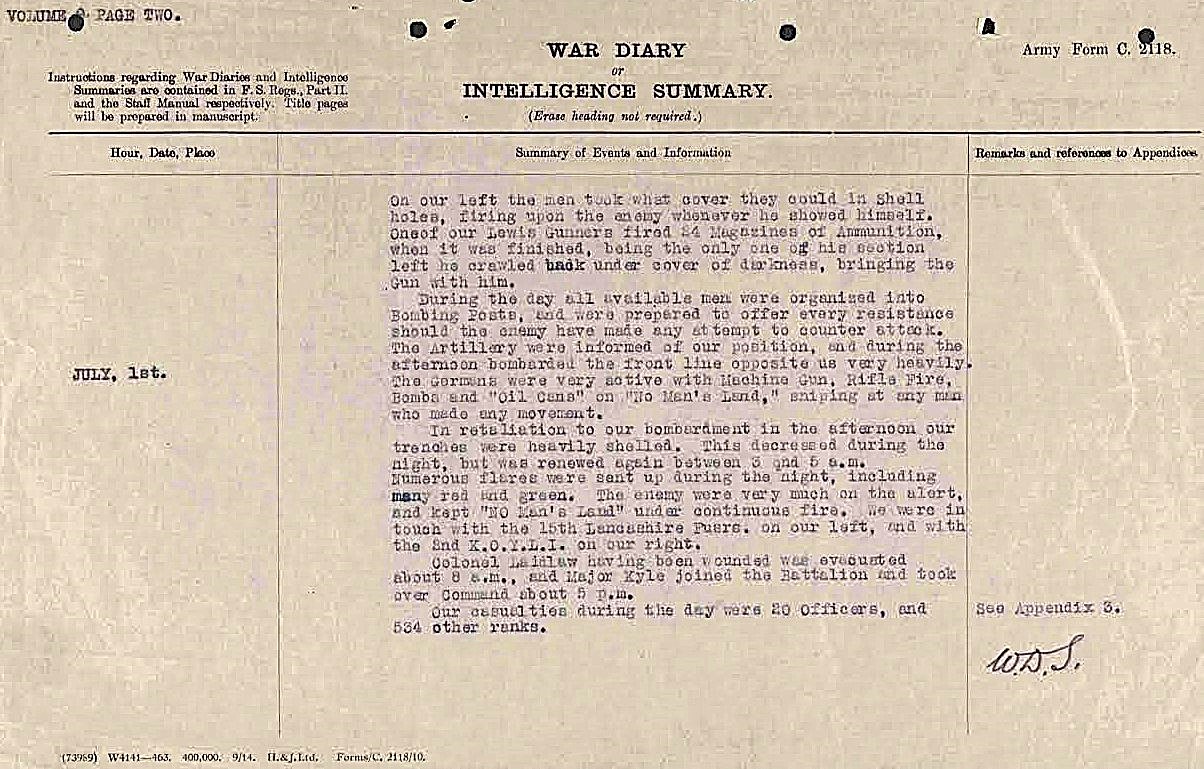 War Diary Scan